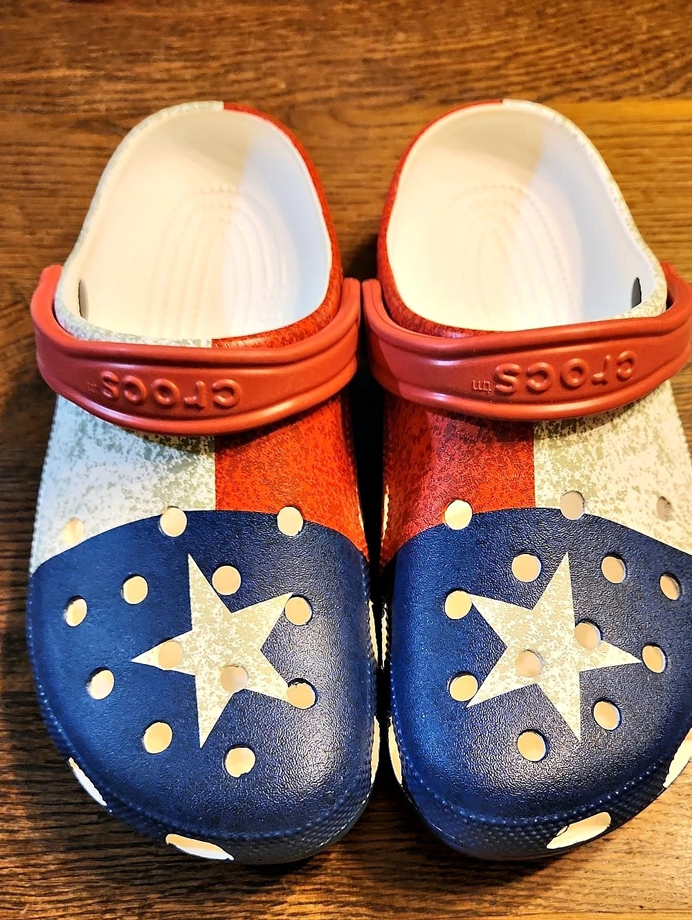 Crocs Classic Texas Flag Clog Red, White & Blue Size M9 W11